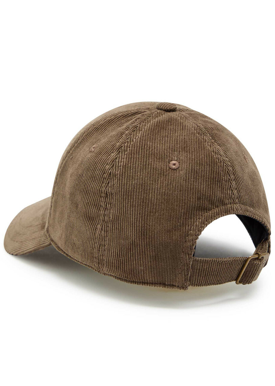 Saint Laurent Logo-embroidered Corduroy cap Khaki Saint Laurent
