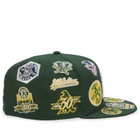 New Era Image Oakland Athletics All Over 59Fifty Cap in Green