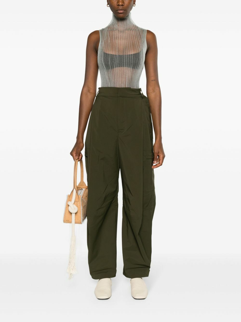 AISLING CAMPS Blue Modern Mist Sheer Sleeveless Vest