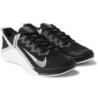 Nike Training - Metcon 6 FlyEase Rubber-Trimmed Mesh Sneakers - Black