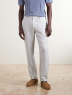 Onia - Straight-Leg Linen Trousers - Blue