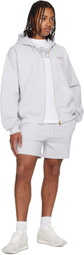 Casablanca Gray Classic Full Zip Hoodie