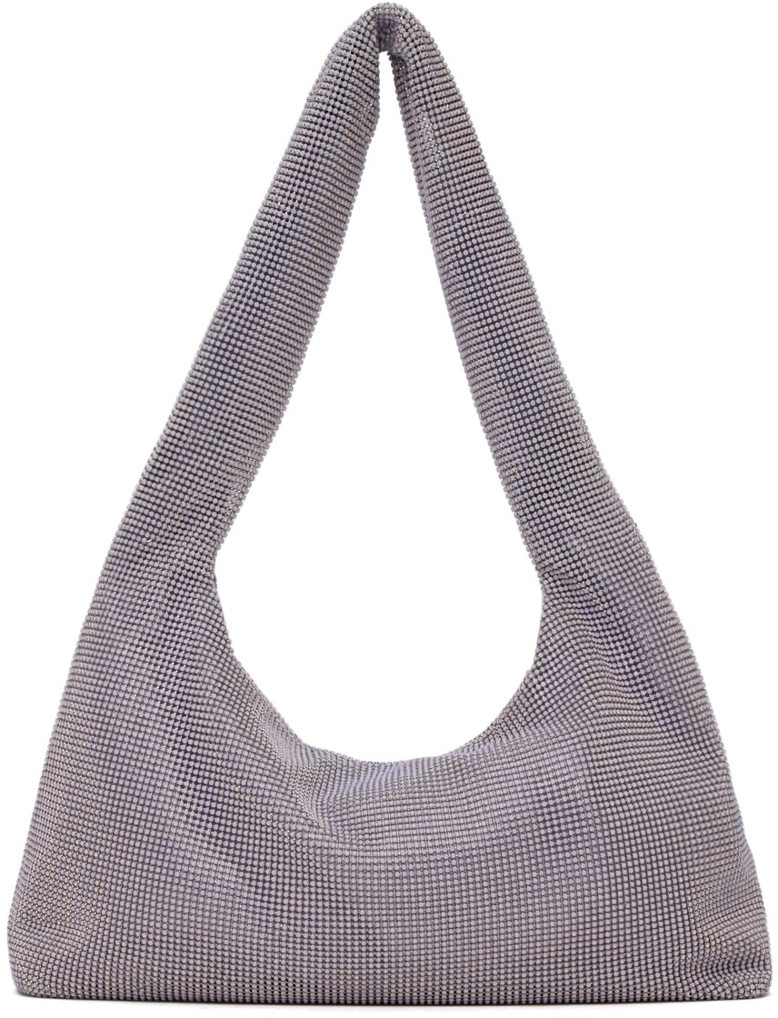 Photo: KARA Purple Crystal Mesh Armpit Bag