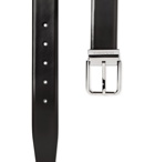 Dolce & Gabbana - 3.5cm Black Polished-Leather Belt - Black