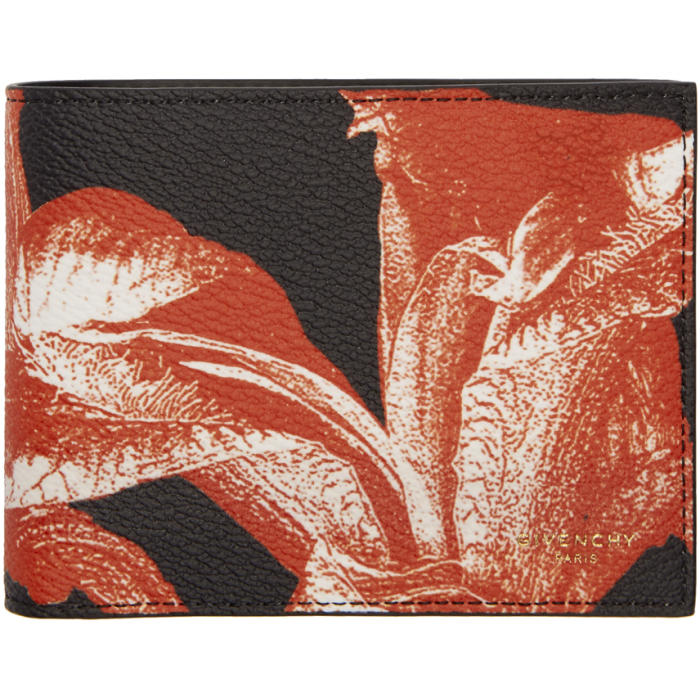 Photo: Givenchy Black and Red Iris Print Wallet 