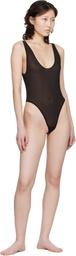 WARDROBE.NYC Black Sheer Tank Bodysuit