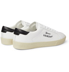 SAINT LAURENT - SL/06 Court Classic Logo-Embroidered Leather Sneakers - White