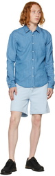 Boss Blue Embroidered Shorts