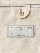 Brunello Cucinelli - Slim-Fit Linen, Wool and Silk-Blend Blazer - Neutrals