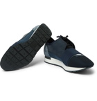 Balenciaga - Race Runner Leather, Neoprene and Mesh Sneakers - Navy