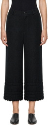 Comme des Garçons Comme des Garçons Black Twill Ruffled Trousers
