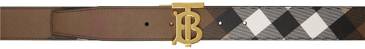 Photo: Burberry Reversible Brown Check TB Belt