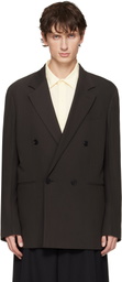 Lanvin Brown Double-Breasted Blazer