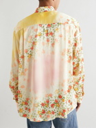 Marni - Oversized Dégradé Floral-Print Satin Shirt - Yellow