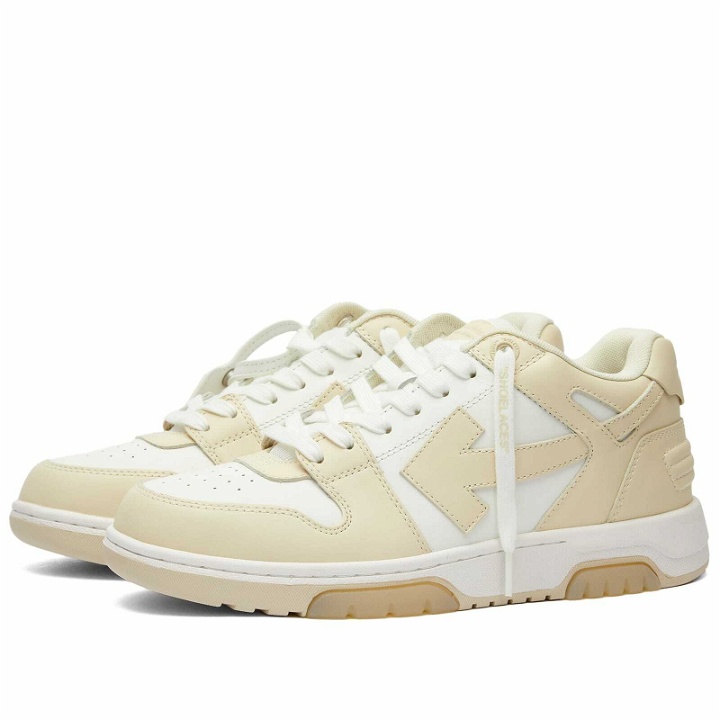 Photo: Off-White Women's Out Of Office Calf Leather Sneakers in Beige