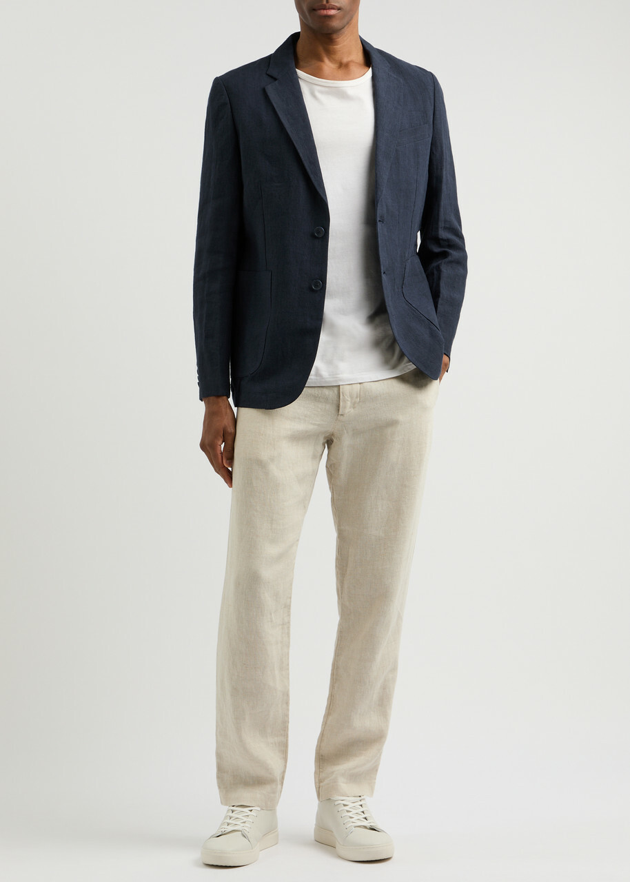 Percival Linen Blazer Navy
