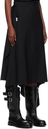 Ann Demeulemeester Black Ylva Wrap Midi Skirt