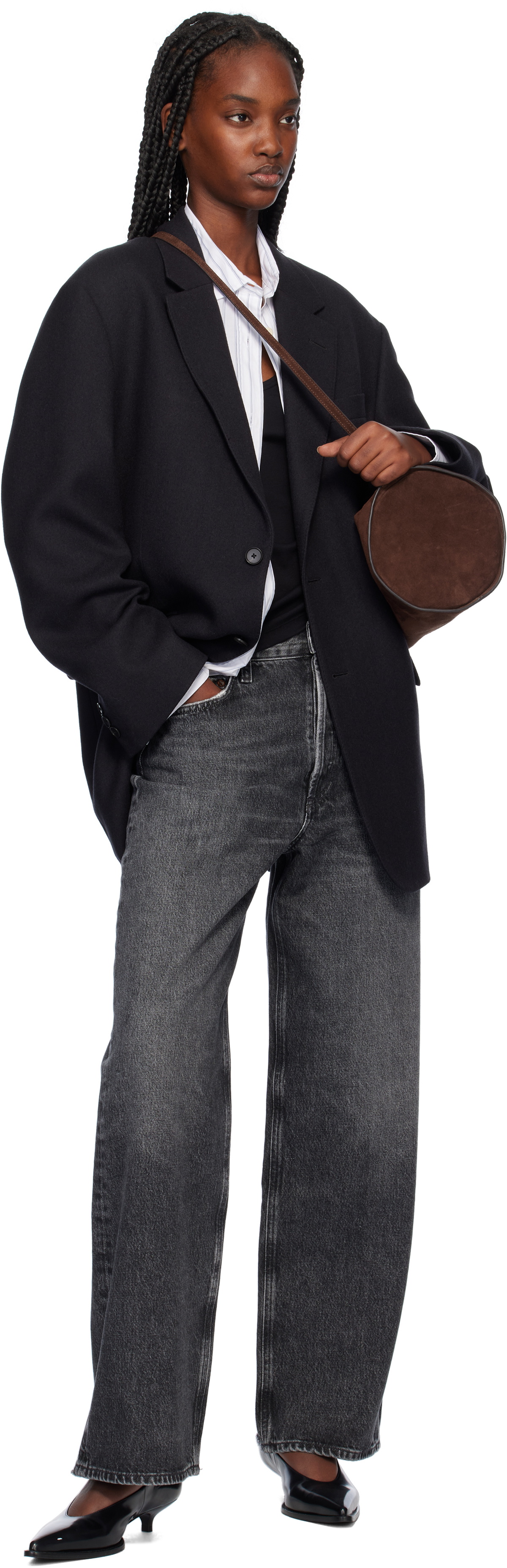 AGOLDE Gray Low Slung Baggy 30.5 Jeans