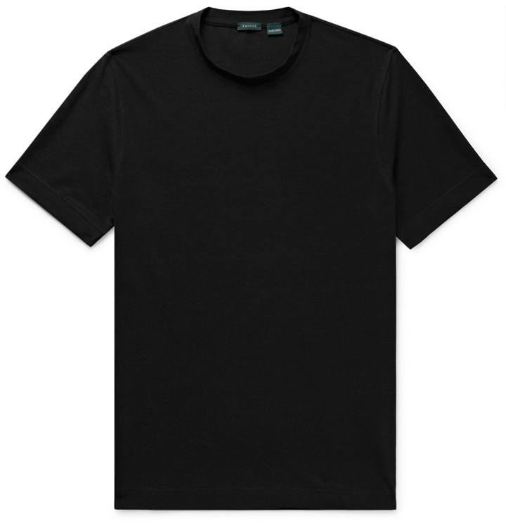 Photo: Incotex - Ice Cotton-Jersey T-Shirt - Black