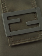 Fendi - Logo-Embellished Leather-Trimmed ECONYL Pouch