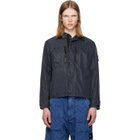 Stone Island Navy 1200020 Nylon Micro Twill Shirt