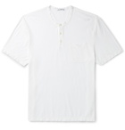 James Perse - Cotton and Linen-Blend Henley T-Shirt - White