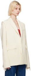 Bianca Saunders Off-White Marble Blazer