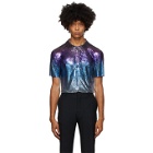 Paco Rabanne Purple and Blue Degraded Chainmail Short Sleeve Shirt