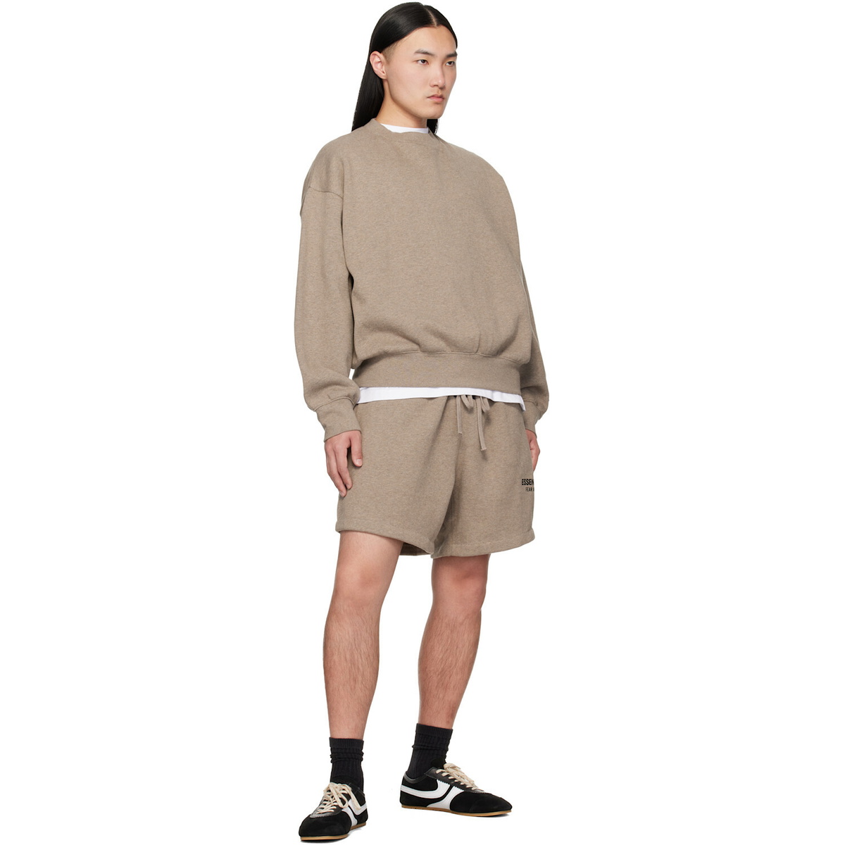 Fear of God ESSENTIALS Beige Classic Crewneck Sweatshirt