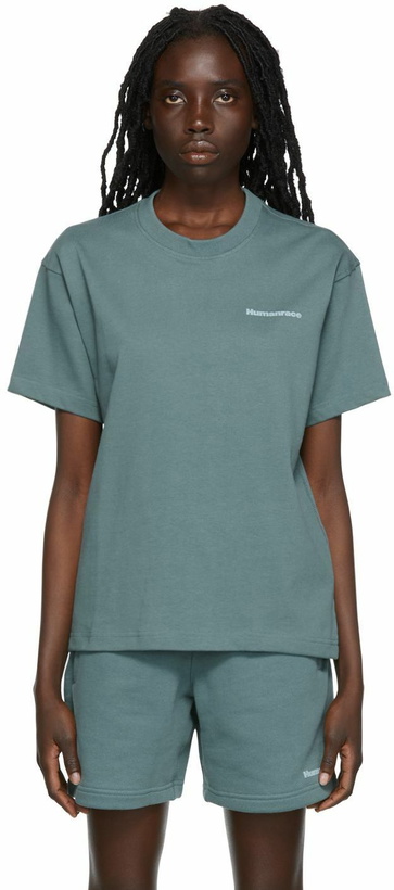 Photo: adidas x Humanrace by Pharrell Williams Green Humanrace Basics T-Shirt