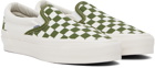 Vans Green Classic Slip-On Checkerboard Sneakers