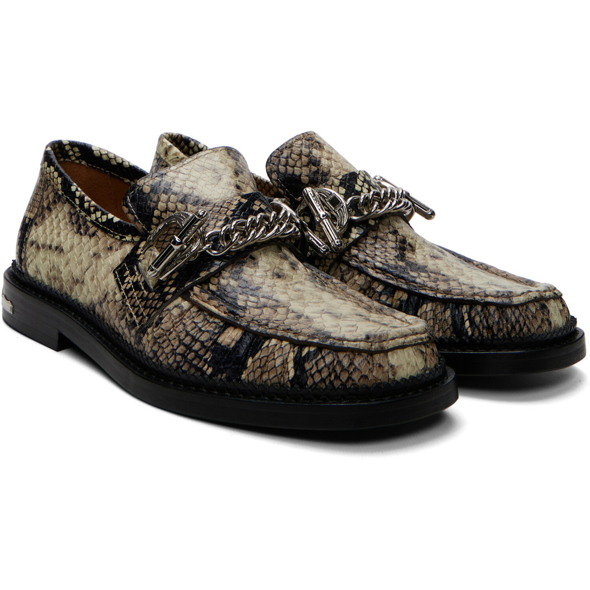 Toga Pulla Off-White & Black AJ1510 Loafers