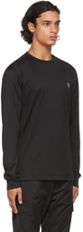 Stone Island Black Logo Patch Long Sleeve T-Shirt