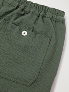 Howlin' - Tropical Straight-Leg Cotton-Blend Seersucker Drawstring Trousers - Green