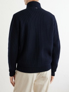 Herno - Wool Zip-Up Cardigan - Blue