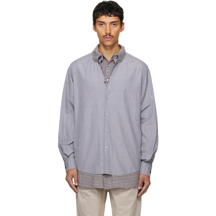 Photo: Maison Margiela Gray & Brown Double Layer Cotton Shirt