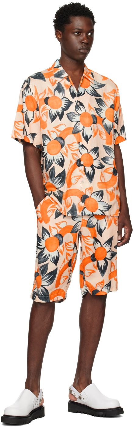 Endless Joy Orange Wildflower Pale Shorts