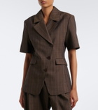Ganni Striped wool blazer