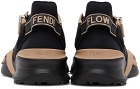 Fendi Black & Pink Flow Low-Top Sneakers