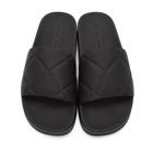 Bottega Veneta Black Flat Pool Sandals