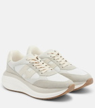 Hogan H696 suede and leather platform sneakers