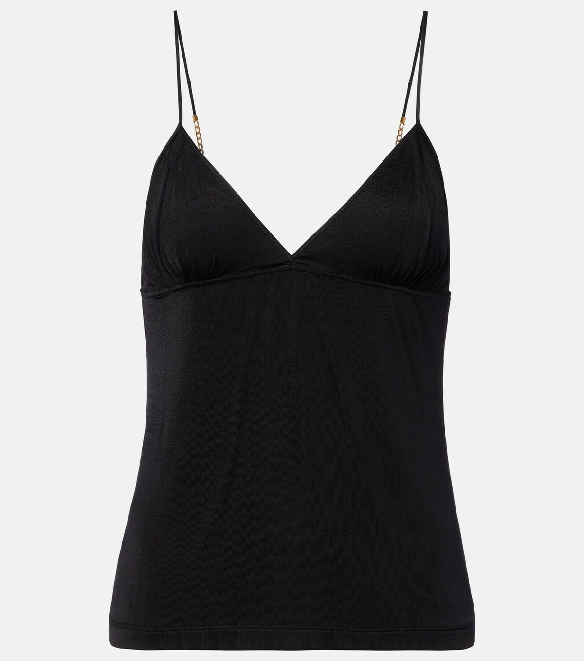 Saint Laurent Cassandre chain-detail jersey camisole