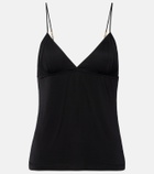Saint Laurent Cassandre chain-detail jersey camisole