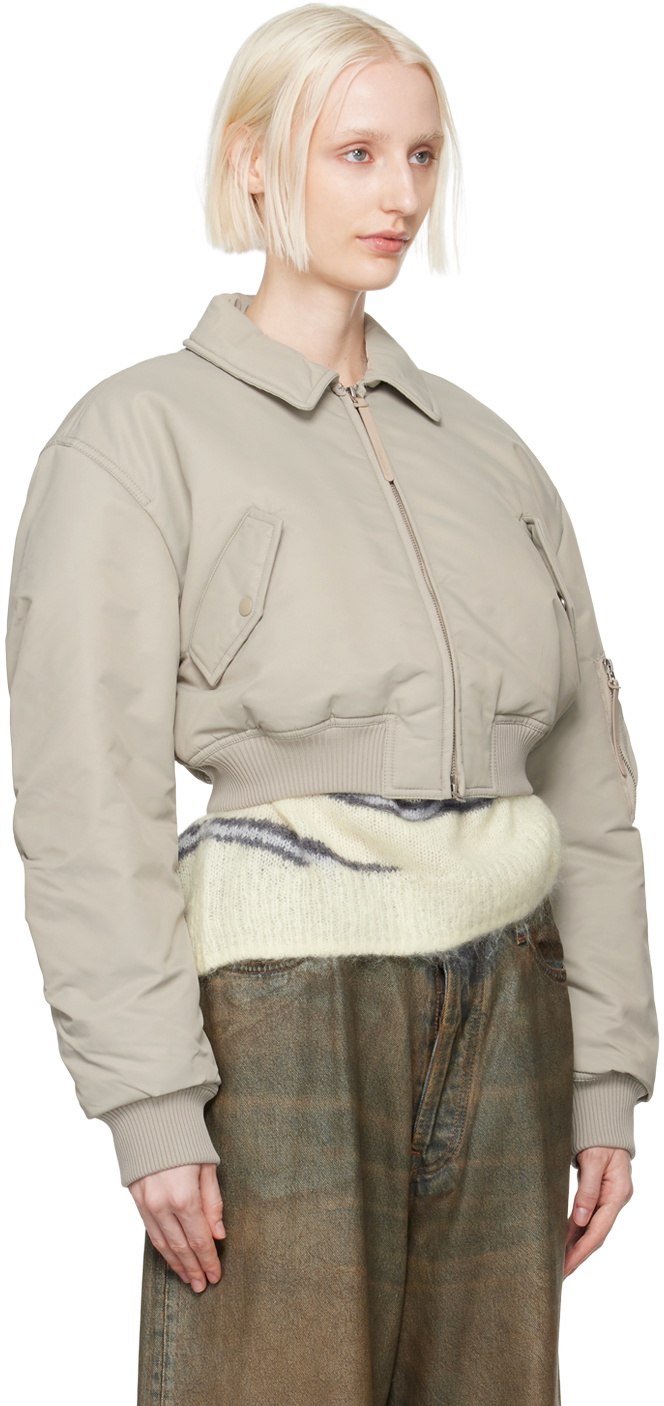 Acne Studios Gray Relaxed-Fit Bomber Jacket Acne Studios