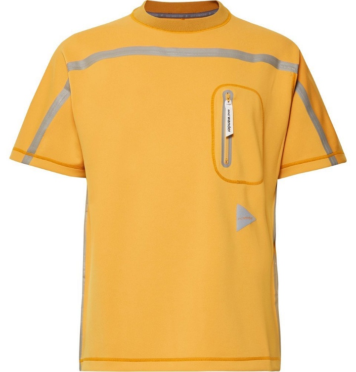Photo: And Wander - Taped Neoprene T-Shirt - Men - Mustard