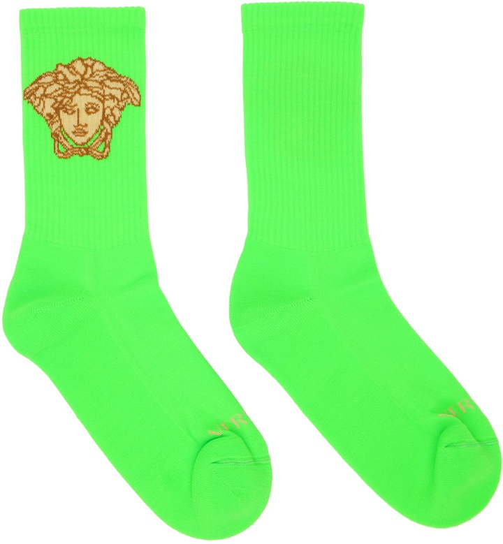 Photo: Versace Green Medusa Socks