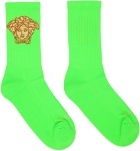 Versace Green Medusa Socks