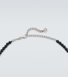 Sydney Evan Star 14kt white gold beaded necklace with diamonds