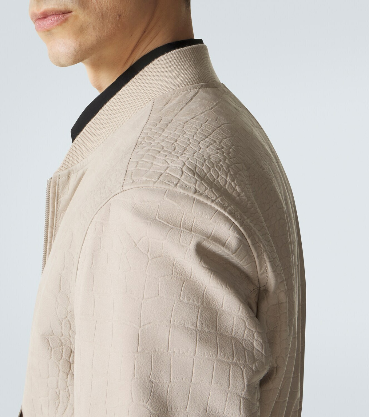 Tom Ford Printed leather bomber jacket