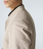 Tom Ford Printed leather bomber jacket